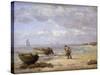 Low Tide Near Honfleur-Eugène Boudin-Stretched Canvas