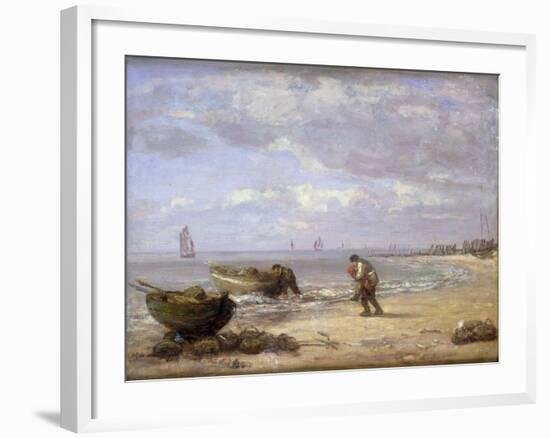 Low Tide Near Honfleur-Eugène Boudin-Framed Giclee Print