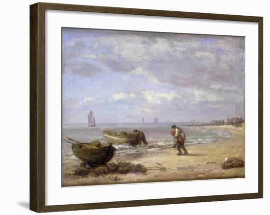 Low Tide Near Honfleur-Eugène Boudin-Framed Giclee Print