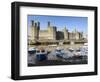 Low Tide on River Seiont at Caernarfon Castle, UNESCO World Heritage Site, Gwynedd, Wales, UK-Chris Hepburn-Framed Photographic Print