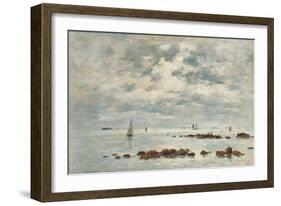 Low Tide, Saint Vaast La Hougue, 1892-Eugène Boudin-Framed Giclee Print