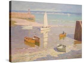 Low Tide, St Ives, Cornwall, C.1934-Terrick Williams-Stretched Canvas