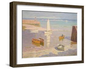 Low Tide, St Ives, Cornwall, C.1934-Terrick Williams-Framed Giclee Print