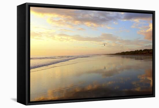 Low Tide Sunset on Playa Linda near Dominical-Stefano Amantini-Framed Stretched Canvas