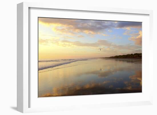 Low Tide Sunset on Playa Linda near Dominical-Stefano Amantini-Framed Photographic Print