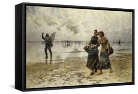 Low Tide-August Wilhelm Nikolaus Hagborg-Framed Stretched Canvas