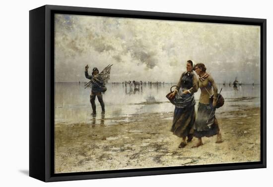 Low Tide-August Wilhelm Nikolaus Hagborg-Framed Stretched Canvas