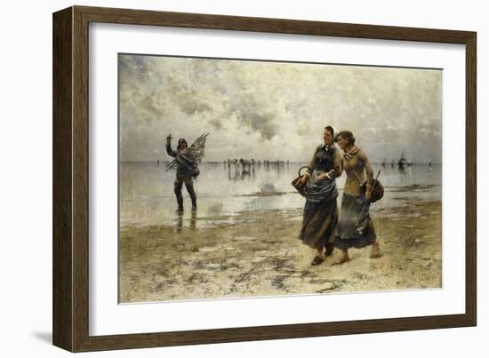 Low Tide-August Wilhelm Nikolaus Hagborg-Framed Giclee Print