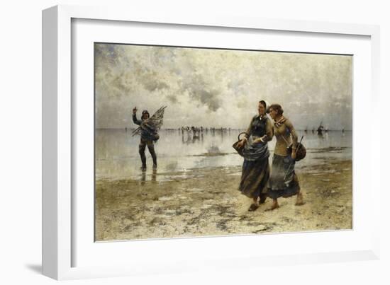 Low Tide-August Wilhelm Nikolaus Hagborg-Framed Giclee Print