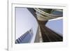 Low View of the Emirates Towers, Shiekh Zayad Road, Dubai, United Arab Emirates, Middle East-Gavin Hellier-Framed Photographic Print