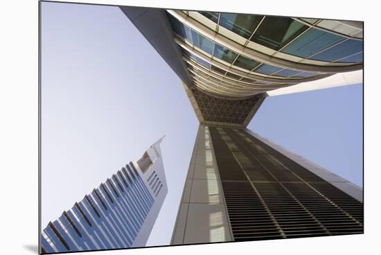 Low View of the Emirates Towers, Shiekh Zayad Road, Dubai, United Arab Emirates, Middle East-Gavin Hellier-Mounted Photographic Print