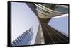 Low View of the Emirates Towers, Shiekh Zayad Road, Dubai, United Arab Emirates, Middle East-Gavin Hellier-Framed Stretched Canvas