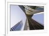 Low View of the Emirates Towers, Shiekh Zayad Road, Dubai, United Arab Emirates, Middle East-Gavin Hellier-Framed Photographic Print