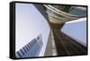 Low View of the Emirates Towers, Shiekh Zayad Road, Dubai, United Arab Emirates, Middle East-Gavin Hellier-Framed Stretched Canvas