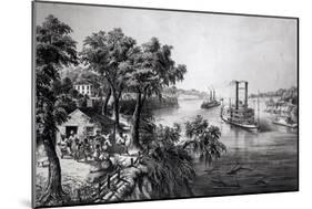 Low Water in the Mississippi, Pub. by Currier and Ives, 1867-Frances Flora Bond Palmer-Mounted Giclee Print