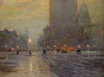 Madison Avenue at Twilight, c.1911-Lowell Birge Harrison-Framed Stretched Canvas