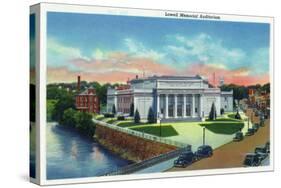 Lowell, Massachusetts, Exterior View of the Lowell Memorial Auditorium-Lantern Press-Stretched Canvas