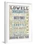 Lowell, Massachusetts-Lantern Press-Framed Art Print