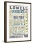 Lowell, Massachusetts-Lantern Press-Framed Art Print