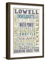 Lowell, Massachusetts-Lantern Press-Framed Art Print