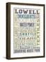 Lowell, Massachusetts-Lantern Press-Framed Art Print