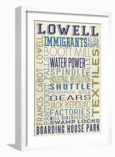 Lowell, Massachusetts-Lantern Press-Framed Art Print