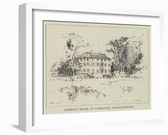 Lowell's House at Cambridge, Massachusetts-Herbert Railton-Framed Giclee Print