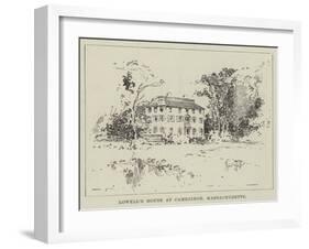 Lowell's House at Cambridge, Massachusetts-Herbert Railton-Framed Giclee Print