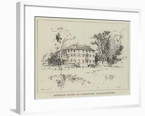 Lowell's House at Cambridge, Massachusetts-Herbert Railton-Framed Giclee Print