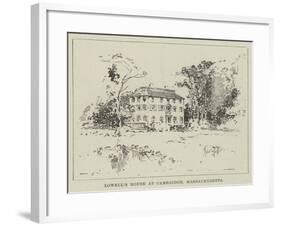 Lowell's House at Cambridge, Massachusetts-Herbert Railton-Framed Giclee Print