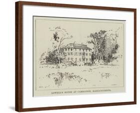 Lowell's House at Cambridge, Massachusetts-Herbert Railton-Framed Giclee Print