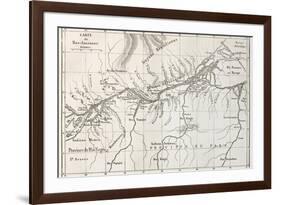 Lower Amazon Basin Old Map. Created By Erhard, Published On Le Tour Du Monde, Paris, 1867-marzolino-Framed Premium Giclee Print