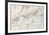 Lower Amazon Basin Old Map. Created By Erhard, Published On Le Tour Du Monde, Paris, 1867-marzolino-Framed Art Print