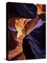 Lower Antelope Canyon Shows a Rainbow of Colors When Light Bounces Off the Sandstone-Miles Morgan-Stretched Canvas