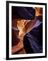 Lower Antelope Canyon Shows a Rainbow of Colors When Light Bounces Off the Sandstone-Miles Morgan-Framed Photographic Print