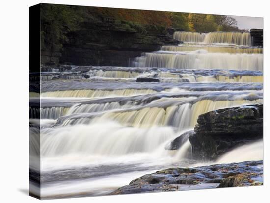 Lower Aysgarth Falls and Autumn Colours, Near Hawes, Wensleydale, Yorkshire, England-Neale Clarke-Stretched Canvas