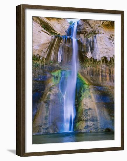 Lower Calf Creek Falls in Grand Staircase-Escalante Nat. Monument, Ut-Howie Garber-Framed Premium Photographic Print