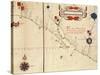 Lower California and West Coast of Mexico, Hydrographic Atlas of 1571 by Fernan Vaz Dourado-null-Stretched Canvas