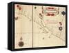 Lower California and West Coast of Mexico, Hydrographic Atlas of 1571 by Fernan Vaz Dourado-null-Framed Stretched Canvas