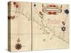 Lower California and West Coast of Mexico, Hydrographic Atlas of 1571 by Fernan Vaz Dourado-null-Stretched Canvas