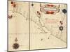 Lower California and West Coast of Mexico, Hydrographic Atlas of 1571 by Fernan Vaz Dourado-null-Mounted Giclee Print