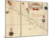 Lower California and West Coast of Mexico, Hydrographic Atlas of 1571 by Fernan Vaz Dourado-null-Mounted Giclee Print