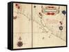 Lower California and West Coast of Mexico, Hydrographic Atlas of 1571 by Fernan Vaz Dourado-null-Framed Stretched Canvas