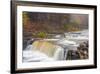 Lower Cataract Falls on Mill Creek in Autumn at Lieber Sra, Indiana-Chuck Haney-Framed Photographic Print