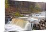 Lower Cataract Falls on Mill Creek in Autumn at Lieber Sra, Indiana-Chuck Haney-Mounted Photographic Print