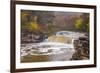 Lower Cataract Falls on Mill Creek in Autumn at Lieber Sra, Indiana-Chuck Haney-Framed Photographic Print