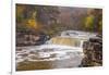 Lower Cataract Falls on Mill Creek in Autumn at Lieber Sra, Indiana-Chuck Haney-Framed Photographic Print