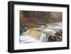 Lower Cataract Falls on Mill Creek in Autumn at Lieber Sra, Indiana-Chuck Haney-Framed Photographic Print