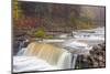 Lower Cataract Falls on Mill Creek in Autumn at Lieber Sra, Indiana-Chuck Haney-Mounted Photographic Print