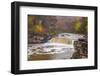 Lower Cataract Falls on Mill Creek in Autumn at Lieber Sra, Indiana-Chuck Haney-Framed Photographic Print